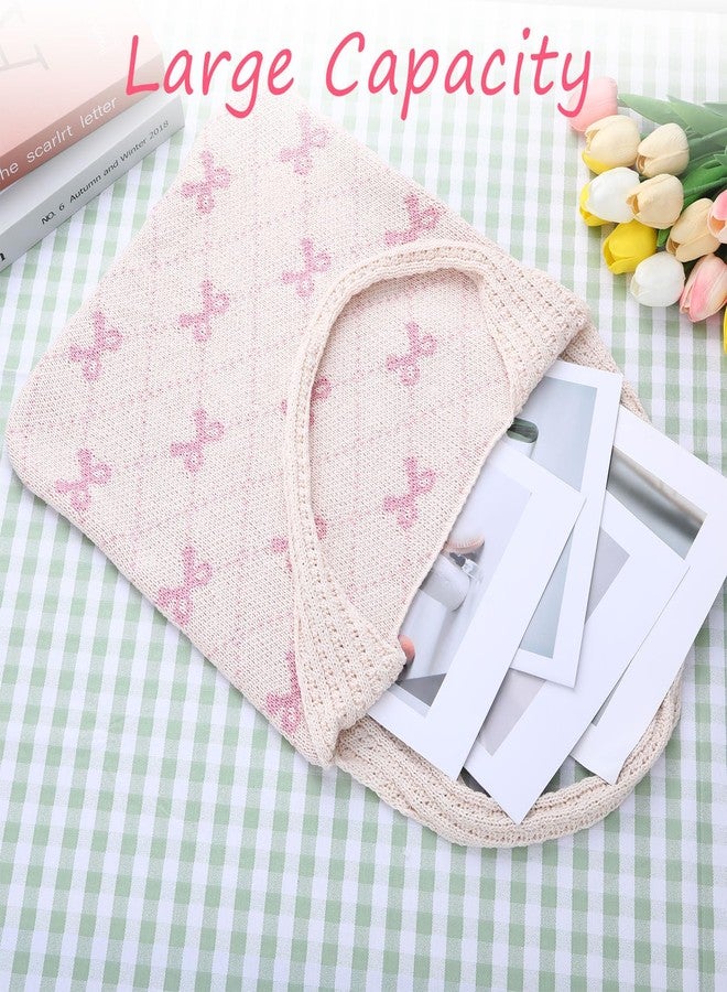 Hoohnnaa Crochet Tote Bag, Beach Mesh Knitted Shoulder Handbags Aesthetic Shopping Casual Travel Foldable Hobo Bags for Women - Image 4